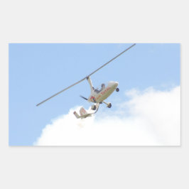 Adesivo Retangular Autogyro em voo