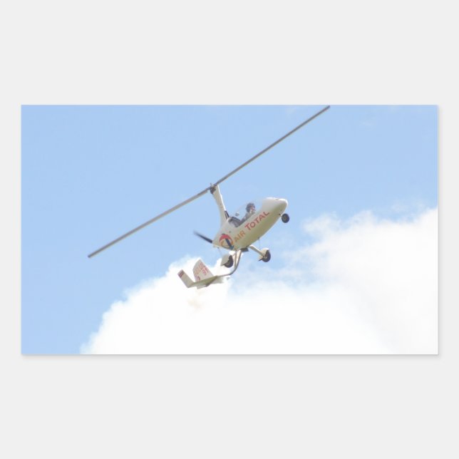Adesivo Retangular Autogyro em voo (Frente)
