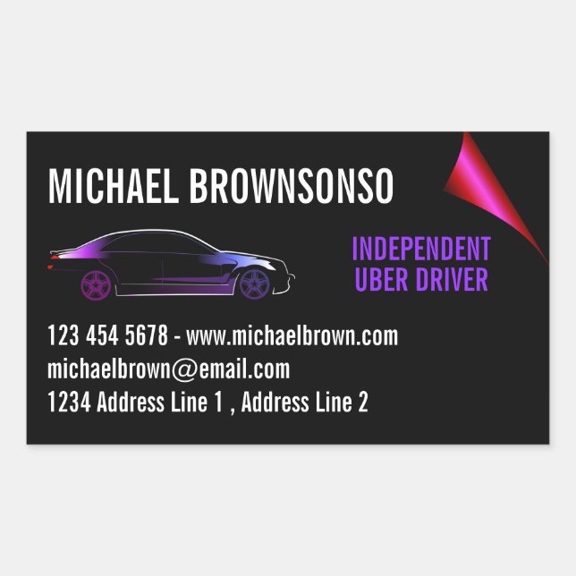 Adesivo Retangular Automático de Automóvel Independente do Driver (Frente)