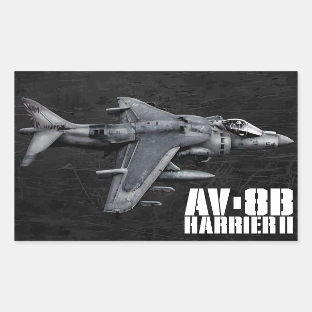 Adesivo Retangular AV-8B Harrier II (Frente)
