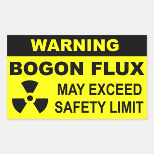Adesivo Retangular Aviso: Bogon Flux