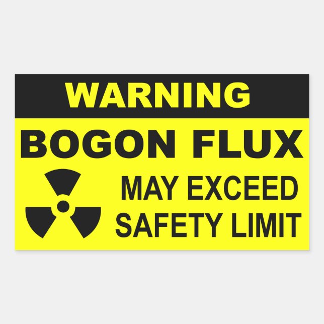 Adesivo Retangular Aviso: Bogon Flux (Frente)