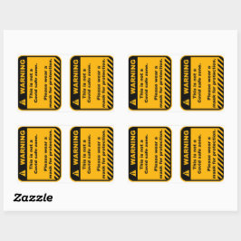 Adesivo Retangular Aviso Carimbo de papel de área de codificação