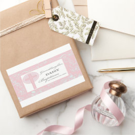 Adesivo Retangular Avô Rosa, Avô, Batismo Personalizado