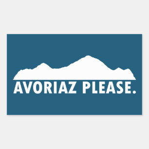 Adesivo Retangular Avoriaz France Por Favor