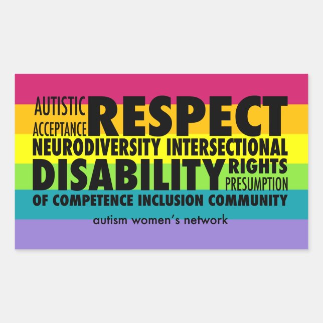 Adesivo Retangular AWN Rainbow Pride Sticker (Frente)