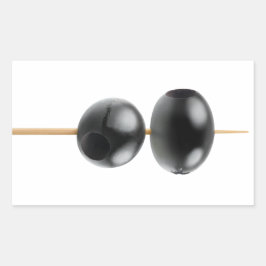 Adesivo Retangular Azeitona negra com torção