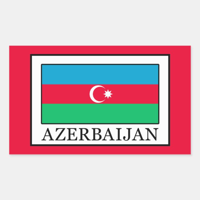 Adesivo Retangular Azerbaijão (Frente)