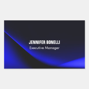 Adesivo Retangular Azul moderno minimalista profissional adicione seu