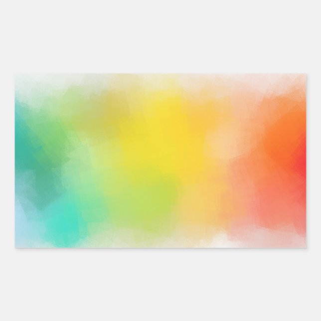 Adesivo Retangular Azul Verde Rosa Vermelho Amarelo Laranja Branco Pe (Frente)