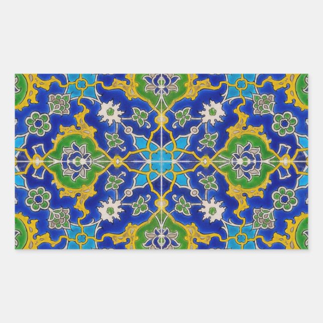 Adesivo Retangular azulejo iznik (Frente)