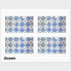 Adesivo Retangular azulejo velho de Portugal da decoração azul de (Folha)