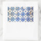 Adesivo Retangular azulejo velho de Portugal da decoração azul de (Bolsa)