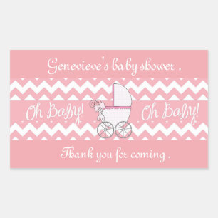 Adesivo Retangular Babyshower