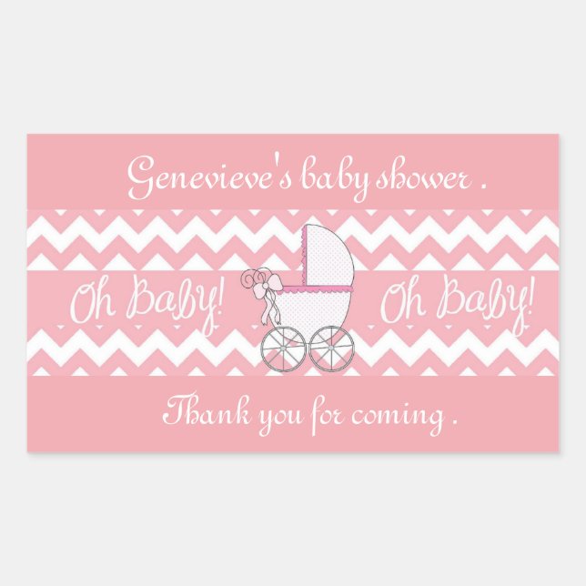 Adesivo Retangular Babyshower (Frente)