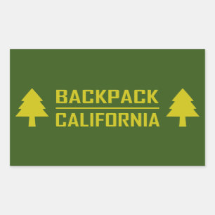 Adesivo Retangular Backpack California