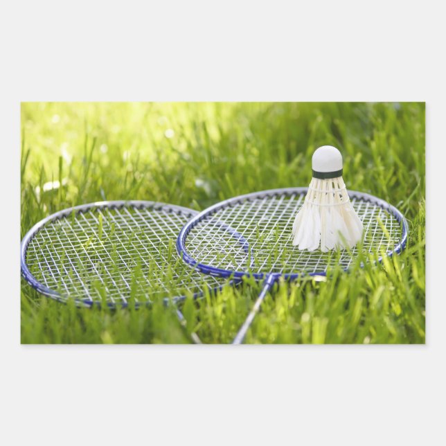 Adesivo Retangular Badminton definido para ir (Frente)