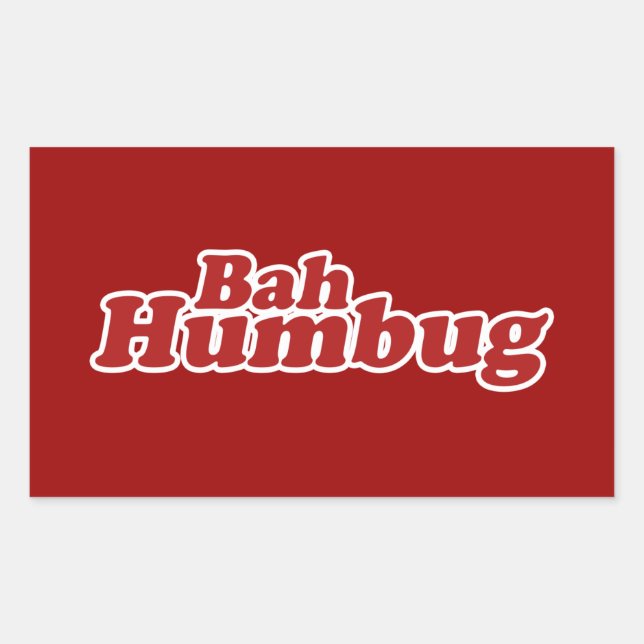 Adesivo Retangular Bah Humbug Christmas Scrooge (Frente)