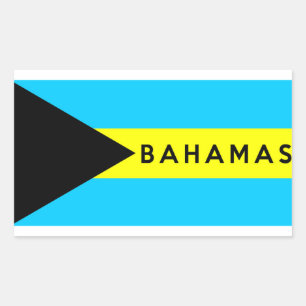 Adesivo Retangular bahamas símbolo do país símbolo nome texto