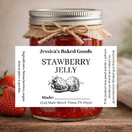 Adesivo Retangular Baked Good Cottage Bakery Product Label SD01_3rtb