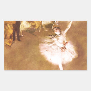 Adesivo Retangular Balé Dancer Degas Star Painting