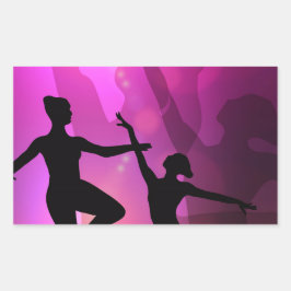 Adesivo Retangular Balé Dancers