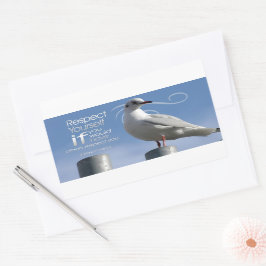 Adesivo Retangular Baltasar Graciano, citação inspiracional "Respeito