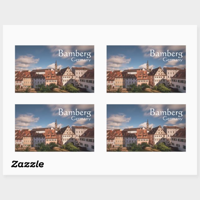 Adesivo Retangular Bamberg Alemanha (Folha)