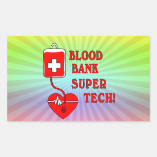 ADESIVO RETANGULAR BANCO DE SANGUE SUPER TECH