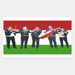 Adesivo Retangular Banda Mexicana Mariachi