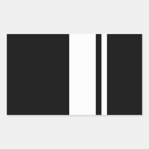 Adesivo Retangular Bandas do carro preto-e-branco com retrorreflector