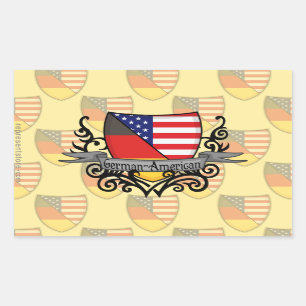 Adesivo Retangular Bandeira Alemão-Americana do protetor