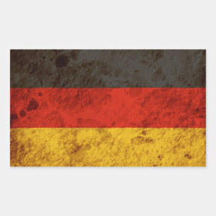 Adesivo Retangular Bandeira alemão áspera