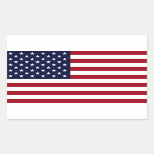 Adesivo Retangular Bandeira Americana