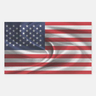 Adesivo Retangular Bandeira Americana