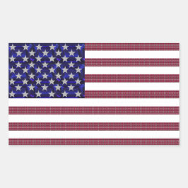 Adesivo Retangular Bandeira Americana