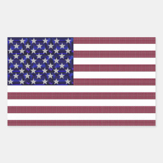 Adesivo Retangular Bandeira Americana