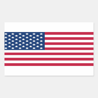 Adesivo Retangular Bandeira Americana