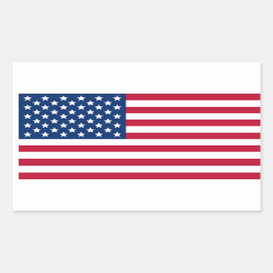 Adesivo Retangular Bandeira Americana