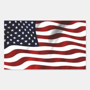 Adesivo Retangular Bandeira Americana