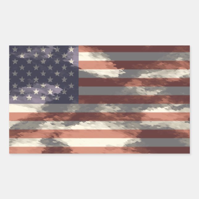 Adesivo Retangular Bandeira Americana (Frente)