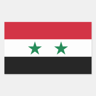 Adesivo Retangular Bandeira antiga da Síria