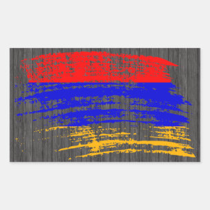 Adesivo Retangular Bandeira armênia legal design