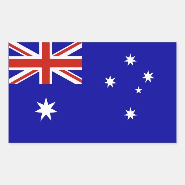 Adesivo Retangular bandeira australiana (Frente)