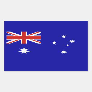 Adesivo Retangular bandeira australiana