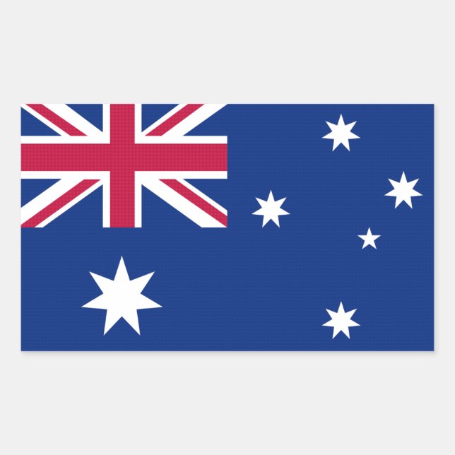 Adesivo Retangular bandeira australiana (Frente)