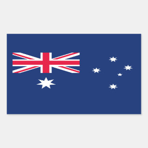 Adesivo Retangular Bandeira australiana, Bandeira da Austrália