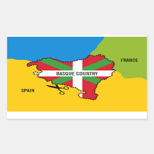 Adesivo Retangular bandeira basca Ikurriña, Independência do País Bas