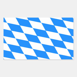 Adesivo Retangular Bandeira bávara - Bayerische Flagge