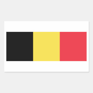 Adesivo Retangular Bandeira Bélgica/Bélgica